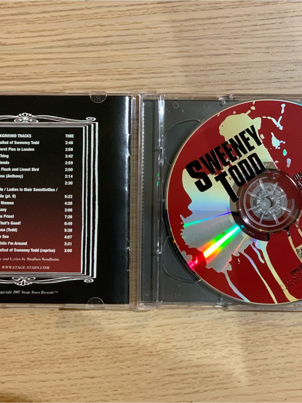 Sweeney Todd Accompaniment CD 2 Disc set - Picture 3 of 4